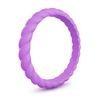 Bagues de mariage en silicone fines et empilables pour femmes, style éternité, personnalisées, design géométrique tendance Xiao Teng