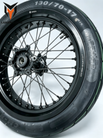 Jeu de roues Supermoto 17 pouces pour Surron Ultra Bee, moyeux CNC, jantes en alliage, kit de mise à niveau directe pour la route