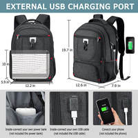 Sac à dos de voyage multifonctionnel imperméable de haute qualité, compartiment isotherme pour le déjeuner, sac à dos pour ordinateur portable, sac à dos de travail