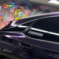 Ultrawrap – Rouleau de vinyle de recouvrement automobile PET TPU moulé super brillant métallisé Twilight Purple, 1,52x17M/5x59FT, directement de l'usine de Foshan