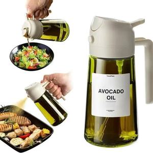 Grande capacité métal PP distributeur Spot Satchel huile vaporisateur bouteille vaporisateur-en-un verre bouteille d'huile pour cuisine ménage pour <span class=keywords><strong>olive</strong></span> - Product Image 5