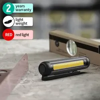 ALS 150Lumen Scheinwerfer Kompakte wiederauf ladbare Tasche Rotlicht SOS Strobe LED Mini Taschenlampe