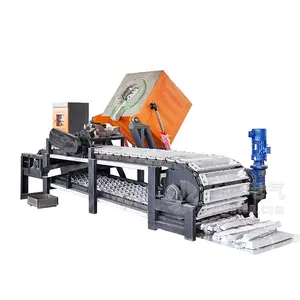 Luoyang hongteng aluminium lingot coulée convoyeur 10T machine de recyclage pour boîtes en aluminium zinc cuivre lingot faisant la machine