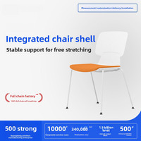 Chaise de conférence ergonomique pliable et empilable en plastique PP – Design moderne, usage commercial, chaise de bar et de salle à manger à quatre pieds et à pieds hauts