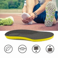 Semelle de sport à absorption des chocs haute élasticité, double ton, en PU, avec support de voûte plantaire en nid d'abeille, respirante, pour chaussures de course
