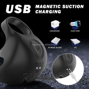 Nam giới lâu dài Silicone Cock vòng điều khiển từ xa rung tinh hoàn kích thích TPE dương vật tay áo đồ chơi tình dục mặc Nhẫn - Product Image 3