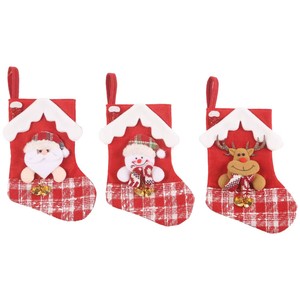 Nouvelles <span class=keywords><strong>chaussettes</strong></span> de Noël en forme de maison, motif Père Noël, bonhomme de neige, renne, sac cadeau, chaussette de Noël - Product Image 3