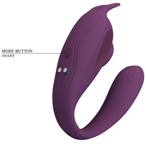 PRETTY LOVE Vibrateur point G Stimulateur clitoridien en silicone 10 fonctions de vibration 10 fonctions de tapotement Contrôle par application mobile - Product Image 3
