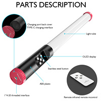 BAFANG Rgb 114 Leds Étanche Photographie Bâton Lumineux De Poche Avec Télécommande Éclairages Photographiques