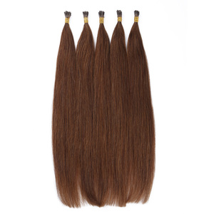Promoción de Venta: Gran Stock de Extensiones de Cabello Humano Liso de Color Marrón con Cutícula Alineada, Calidad de Lujo, Tipo <span class=keywords><strong>I</strong></span>-Tip - Product Image 2
