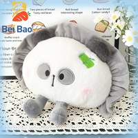 Peluche unisexe personnalisable avec logo, motif panda réaliste, en forme de boulette, brodée, faible MOQ, directement de l'usine