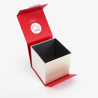 Boîtes cadeaux cylindriques rigides en carton recyclé avec logo personnalisé en relief, doublure en éponge, sans couvercle, pour l'emballage des bougies