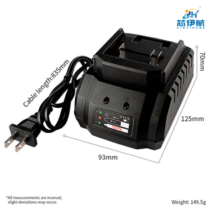 Cargador de Batería de Iones de Litio de 21V Estilo <span class=keywords><strong>Makita</strong></span>, Universal para Destornilladores y Taladros Eléctricos, Apagado Automático al Llenarse - Product Image 1