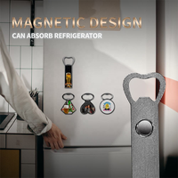 Ouvre-bouteille magnétique portable en acier inoxydable personnalisé avec logo par sublimation pour vente en gros Subbank – Support photo vierge en métal