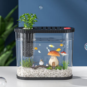 Aquarium d'eau salée nano ultra clair-Mini aquarium marin pour aquarium de bureau corail/récif - Product Image 1