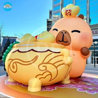 Centre commercial publicité dessin animé gonflable en peluche Capybara mascotte pour la décoration, ballon animal gonflable personnalisé