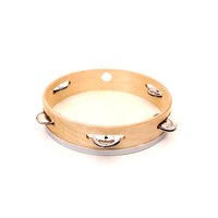 Custom Logo 4/6 Inch Wedding Tambourine Hand Sheepskin Percussion Instrument Party Favors Festival Celebrations OEM Available