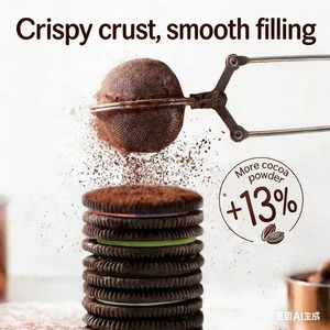 97g*24 sachets de biscuits croustillants à la crème de fraise et au cacao, emballés individuellement, pour les collations et les desserts, livrés en emballage portable - Product Image 2