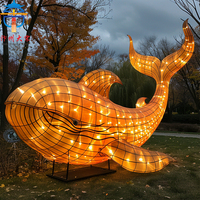 Lampe décorative en soie traditionnelle à motif de baleine, étanche, très vendue pour le Nouvel An, Noël et les activités de plein air