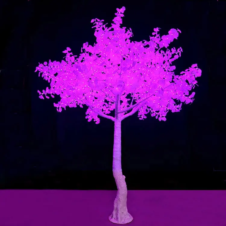 Vente en gros de décoration extérieure de paysage 13ft blanc RGB ornement lumineux LED arbre de Noël fleur lumière décoration de jardin