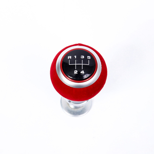 Pomello del cambio per auto in pelle scamosciata rossa opaca <span class=keywords><strong>Dildo</strong></span> per vw golf Audi A4 S4 B8 8K / A5 8T / Q5 - Product Image 3