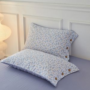 2025 nouveau petit <span class=keywords><strong>bouton</strong></span> Floral Style campagne Style quatre pièces ensemble pur coton japonais lavé coton ensemble - Product Image 5