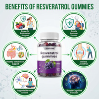 Gummies de Resvératrol 99% à Marque Blanche OEM/ODM – Antioxydant, Soutien Immunitaire, Défense Cellulaire, Soutien à la Longévité – Complément pour Adultes