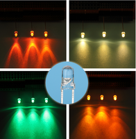 Chapeau de paille LED Diode Lumière Couleur Rouge Diodes LED Lentille diffuse Production OEM Prix bas
