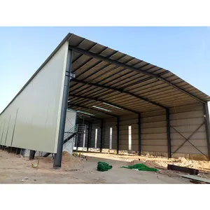 Chantier avec structure à ossature en acier bâtiment métallique industriel préfabriqué entrepôt à structure en acier