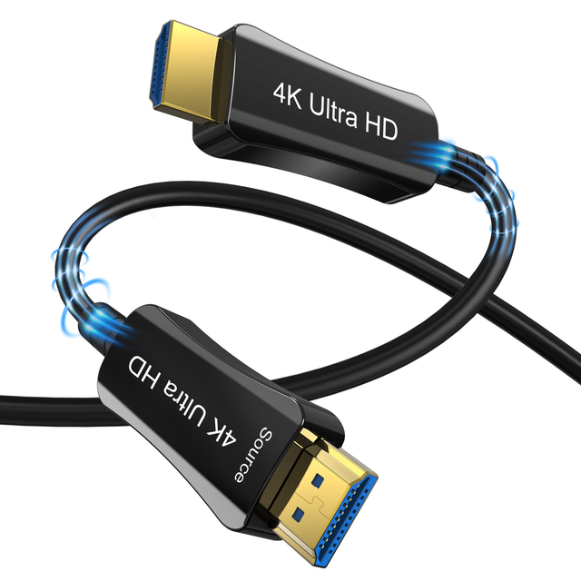 AOC Optical Fiber HDMI Cable Support 4K@60Hz YUV 4:4:4 for HDTV HDR ARC 1m 2m, 5m 10m 15m 20m 30m 40m 50m 100m