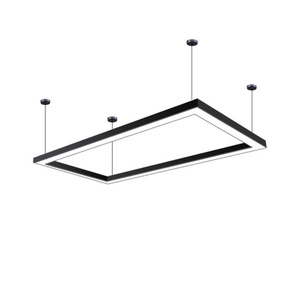 Modern Style <b>Suspended</b> LED Rectangular Aluminum Pendant Light with White Light and 1-Year Warranty for Home Office - Product Image 4