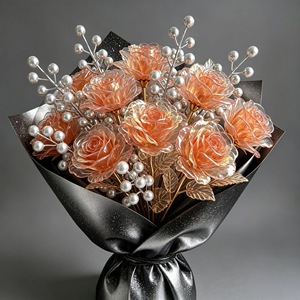 Rama de Bayas Plateadas Artificiales con 12 Bayas, Rama de Perlas Falsas para Arreglos Florales, Decoración de Jarrones y Ramos de Boda DIY - Product Image 1