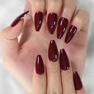 Nouveaux <span class=keywords><strong>ongles</strong></span> artificiels de haute qualité vin rouge presse sur les <span class=keywords><strong>ongles</strong></span> <span class=keywords><strong>meilleur</strong></span> cadeau pour ses <span class=keywords><strong>faux</strong></span> <span class=keywords><strong>ongles</strong></span> d'amande moyenne - Product Image 2