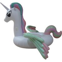 Waterhan FAR099 Jouet aquatique gonflable Pegasus ovale en PVC, motif dessin animé, couleur unique, pour piscine à vagues d'été, avec kit de réparation, pour enfants