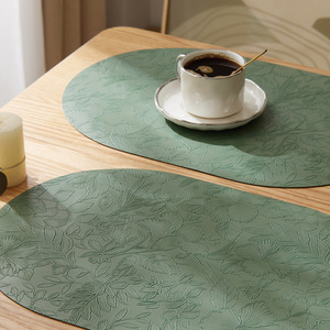 Salvamantel ovalado impermeable con diseño de magnolia, aislante del calor, para tazas de café y cuencos. - Product Image 1