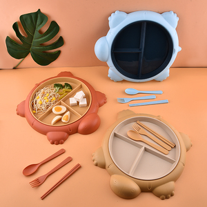 Platos bonitos de plástico con forma de tortuga de dibujos animados para niños, fiambrera ecológica al por mayor - Product Image 3