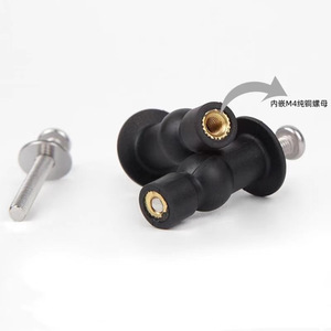 สกรูขยายที่นั่งชักโครก สแตนเลส 304 ยางรองรับ น็อตทองแดง M4 พร้อมสลักยึด - Product Image 1
