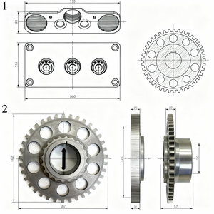 Pièces de machine-outil CNC de précision pour moto, service personnalisé 5 axes OEM - Pièces de moteur hydraulique en acier inoxydable et aluminium - Product Image 3