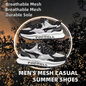 Chaussures décontractées haut de gamme pour hommes, idéales pour l'été et les adolescents, avec un nouveau design en maille et une semelle intérieure épaisse en PVC, tendance mode - Product Image 2