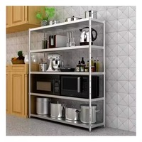 Étagères de rangement robustes en acier inoxydable 201/304 pour la présentation de marchandises, idéales pour les cuisines commerciales et les espaces de vente au détail