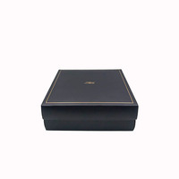 Coffrets cadeaux de luxe avec Logo imprimé noir mat, 100 pièces, couvercle en carton Kraft personnalisé et boîte de Base pour cravate