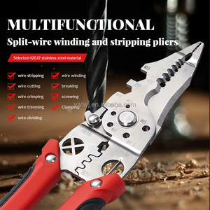 092c xử lý màu đỏ đa sử dụng dây cắt Tước công cụ dây vũ nữ Thoát y plier Cutter Uốn Tóc bồng công cụ chuyên ngành thợ điện kìm - Product Image 2