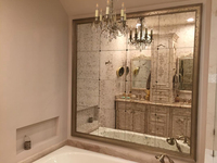 Wholesale Antique Mirror Decorative Glass Wall Panels Self Adhesive Mirror Stickers Antique Style for Home Hotel Decoration