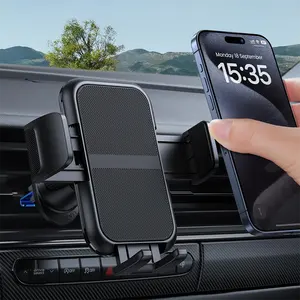 Phổ Hands miễn phí Cradle xe Air Vent điện thoại di động chủ ổn định chống thả kim loại móc Clip thiết kế Điện thoại di động xe chủ núi