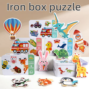 <span class=keywords><strong>Puzzle</strong></span> a Due <span class=keywords><strong>Pezzi</strong></span> per Bambini con Temi <span class=keywords><strong>di</strong></span> Traffico, Animali Selvatici, Dinosauri e Frutta, Gioco Educativo per Ragazzi e Ragazze - Product Image 1