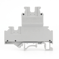 Bloc de bornes double niveau UKKB 5, connecteur de bornier traversant à double niveau pour rail DIN, pour câble de 4 mm²