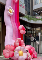 Décorations de fleurs gonflables personnalisées de haute qualité, imperméables, pour fêtes en plein air et présentations de jardin colorées, 8-10 pieds