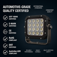 Luces de Trabajo LED Impermeables de 160W, Cuadradas de 7 Pulgadas, para Minería, Tractores, Remolques, Equipos de Ingeniería y Camiones