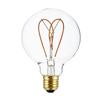 Nouvelle ampoule LED en verre à filament de tungstène flexible, design artistique unique, vintage, jaune chaud, usage résidentiel, culot E27, commande vocale