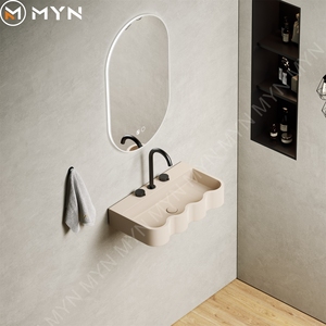 Lavabo mural en céramique de petite taille personnalisé pour salle de bain - Product Image 4
